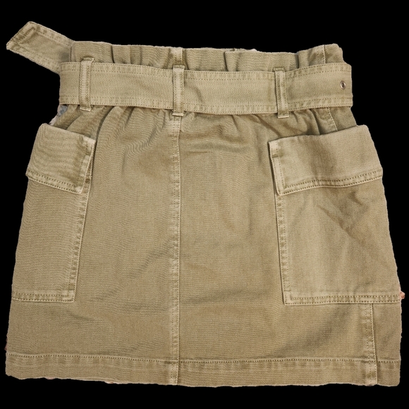 NWT ❗️ love cameron buckled denim 100% cotton green skirt small size - Picture 3 of 11